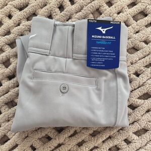 Mizuno Youth Baseball Tapered Fit Pants - Gray